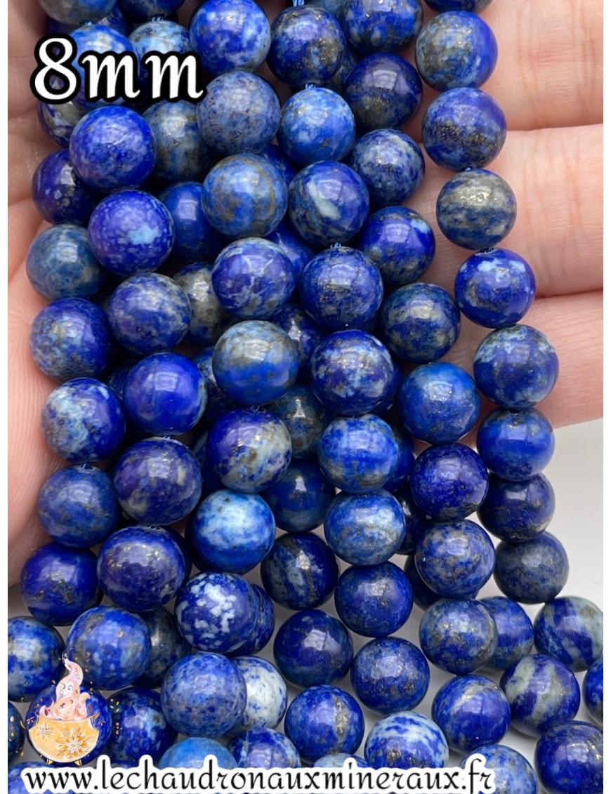 Perles Lapis Lazuli 8mm Profondeur et Sagesse dans vos créations