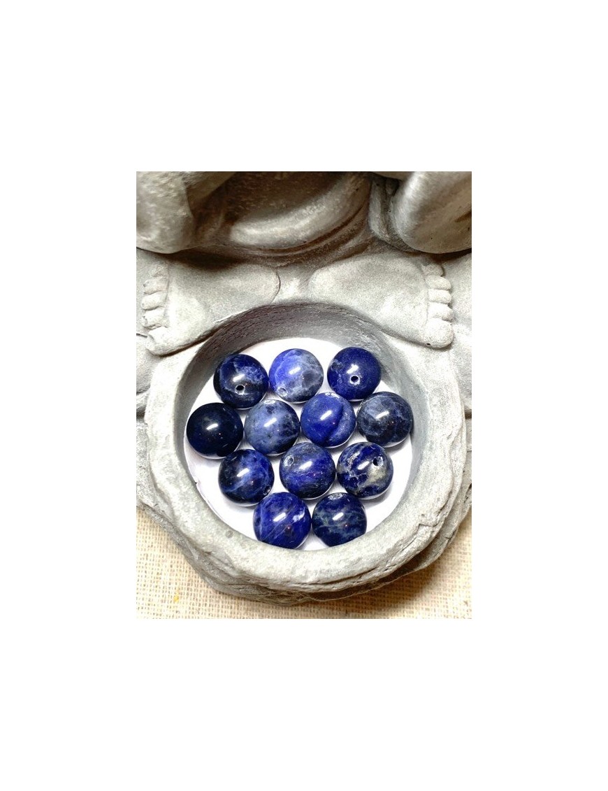 SODALITE  perles 10mm à l'unité  origine USA