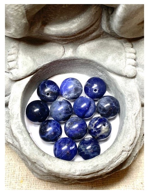 SODALITE  perles 10mm à l'unité  origine USA