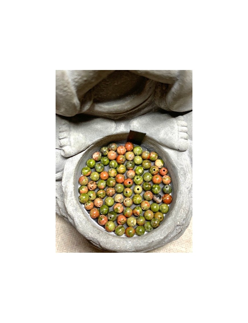 UNAKITE perles 4mm à l'unité