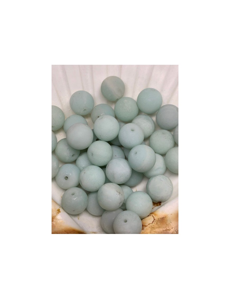 AMAZONITE perles mate à l'unité 10mm