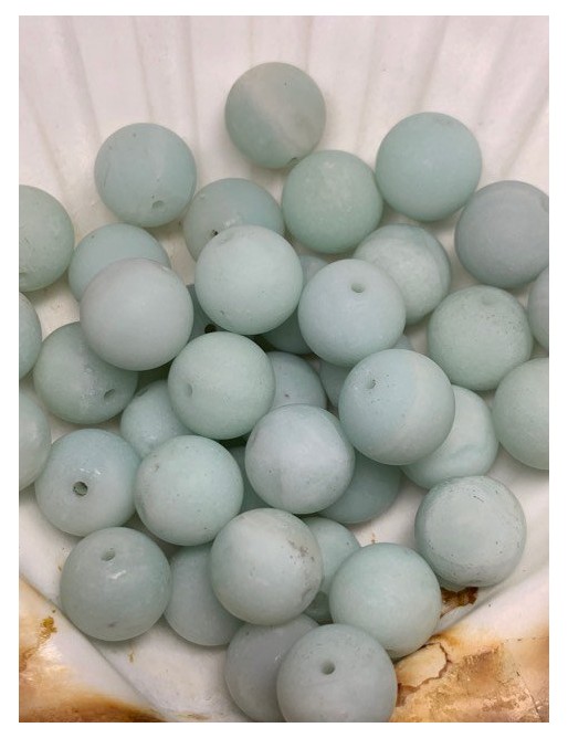 AMAZONITE perles mate à l'unité 10mm