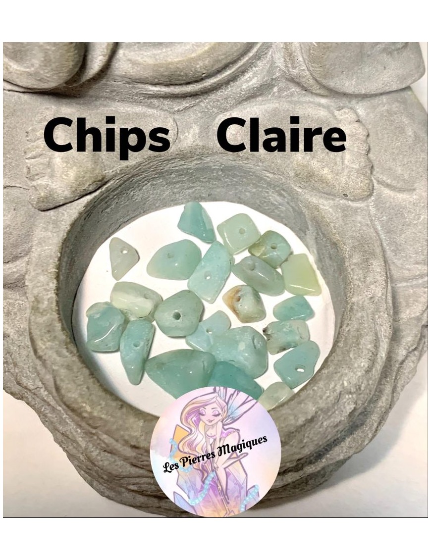 AMAZONITE VERTE claire Chips à l'unité