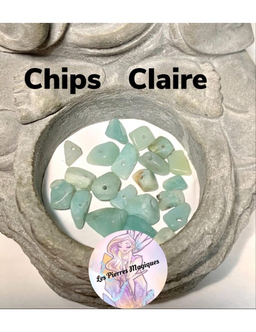 AMAZONITE VERTE claire Chips à l'unité