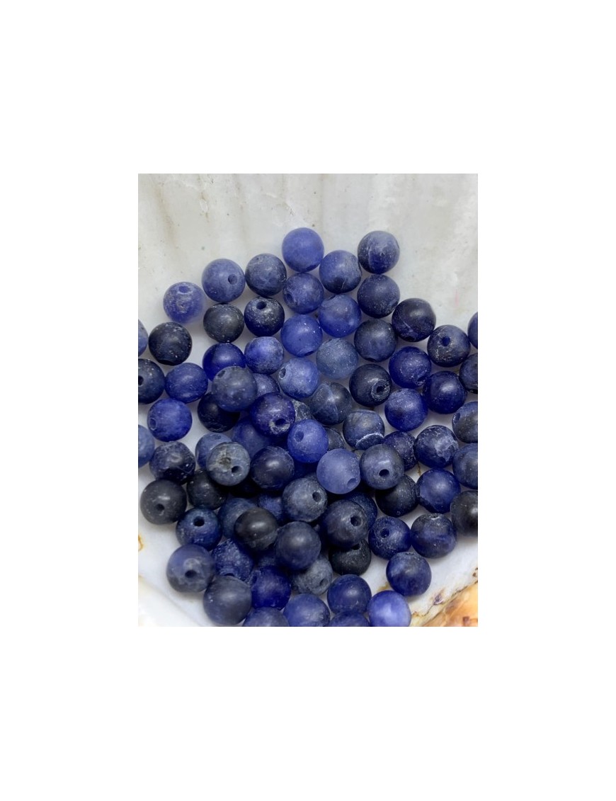 SODALITE Perles mate 4mm à l'unité