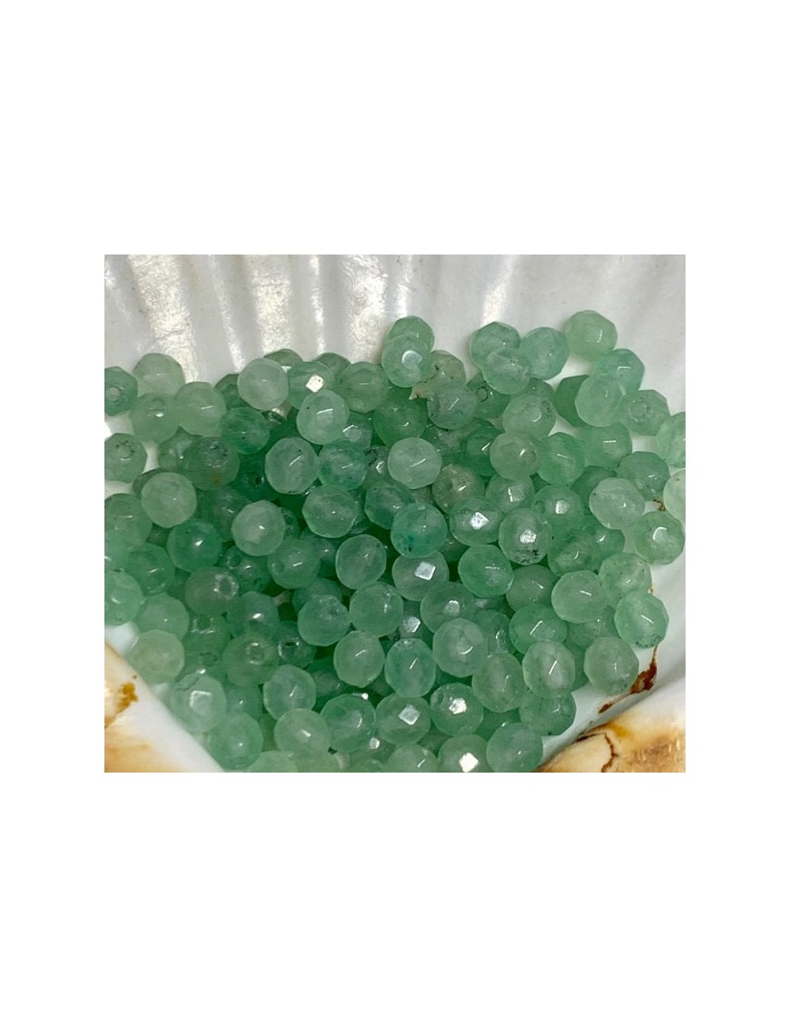 AVENTURINE VERTE Perles Facettées 4mm