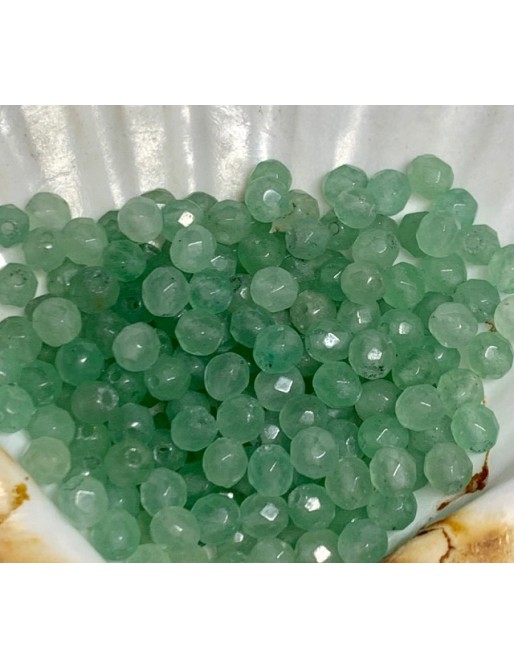 AVENTURINE VERTE Perles Facettées 4mm