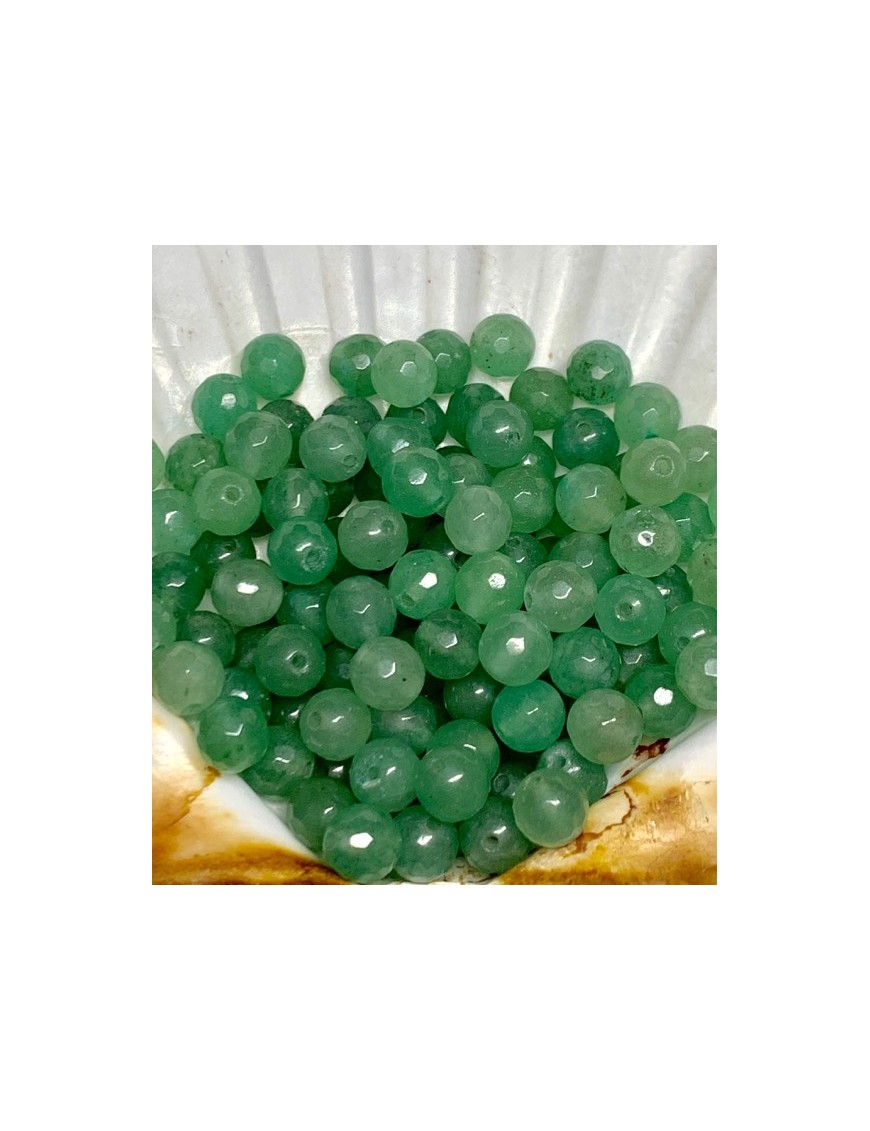 AVENTURINE VERTE Perles Facettées 6mm