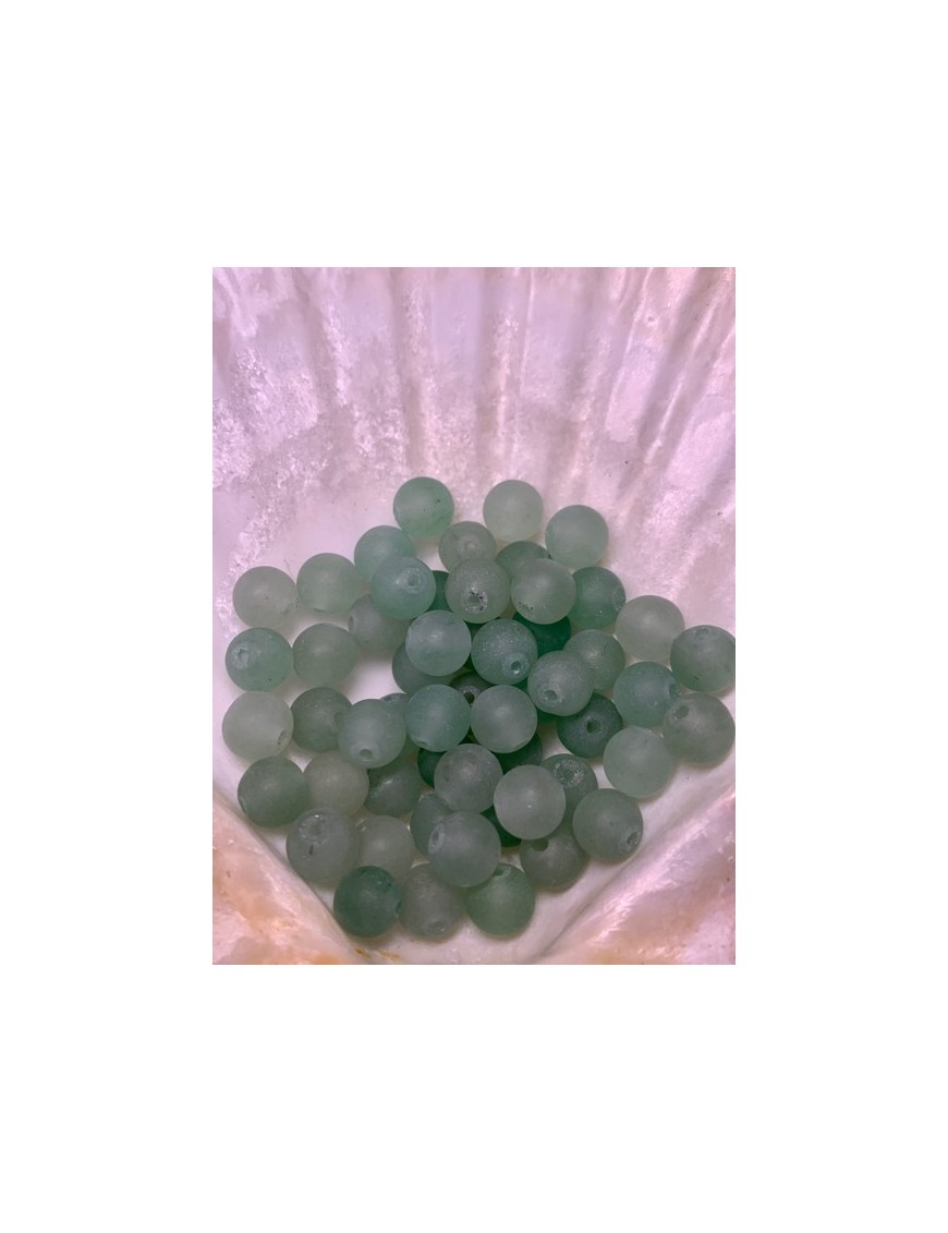 AVENTURINE VERTE Perles Givrées à l'unité 6mm