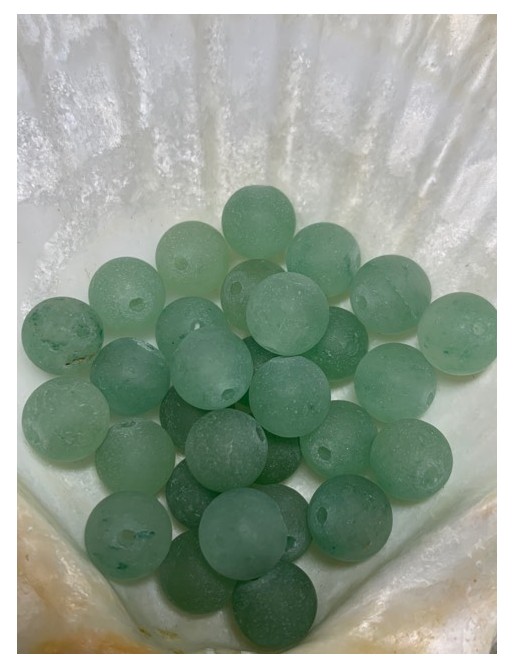 AVENTURINE VERTE Perles Givrées à l'unité 8mm