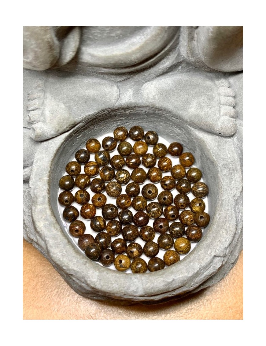 BRONZITE Perles à l'unité 4mm