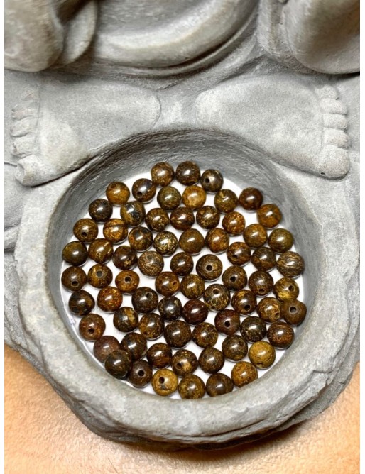 BRONZITE Perles à l'unité 4mm