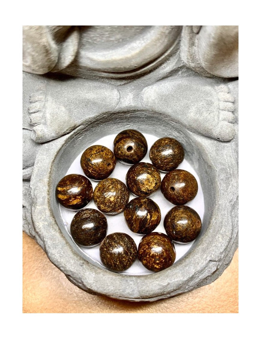 BRONZITE Perles à l'unité 10mm