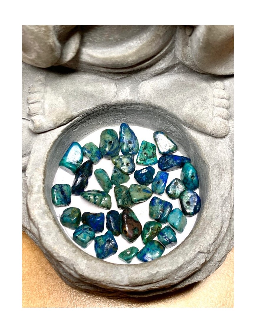 CHRYSOCOLLE avec Azurite Chips à l'unité