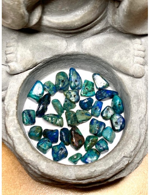 CHRYSOCOLLE avec Azurite Chips à l'unité