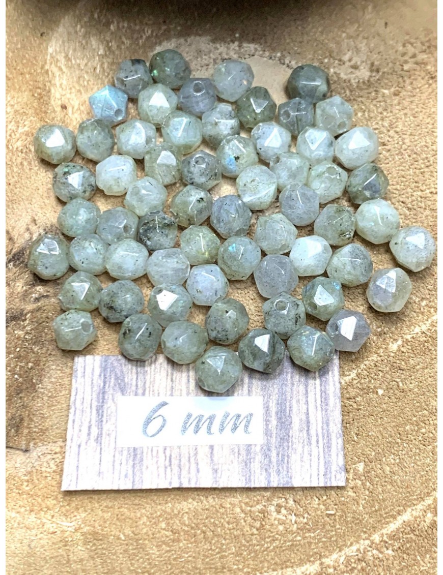 LABRADORITE perles "Pépite" 6mm à l'unité