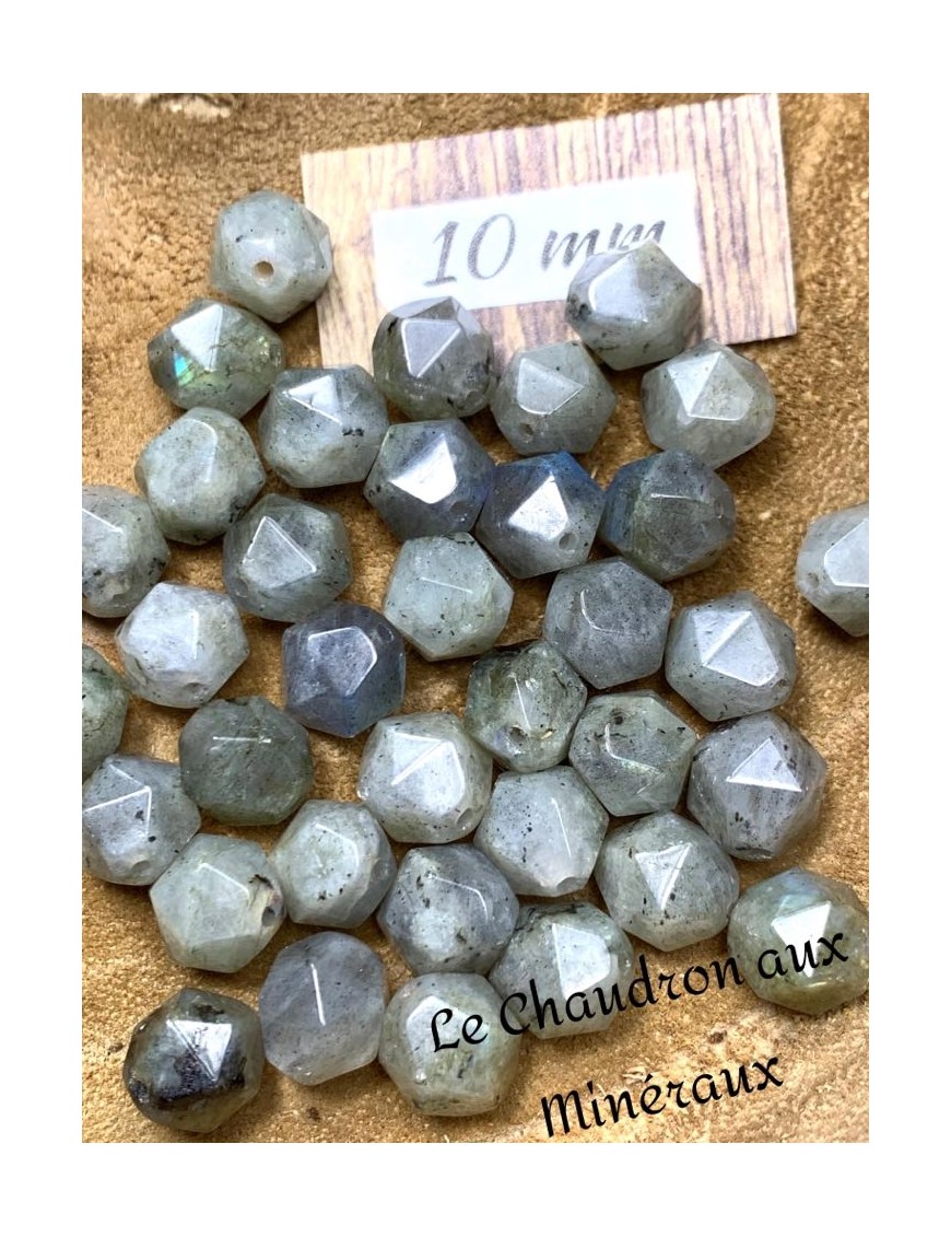 LABRADORITE perles "Pépite" 10mm à l'unité