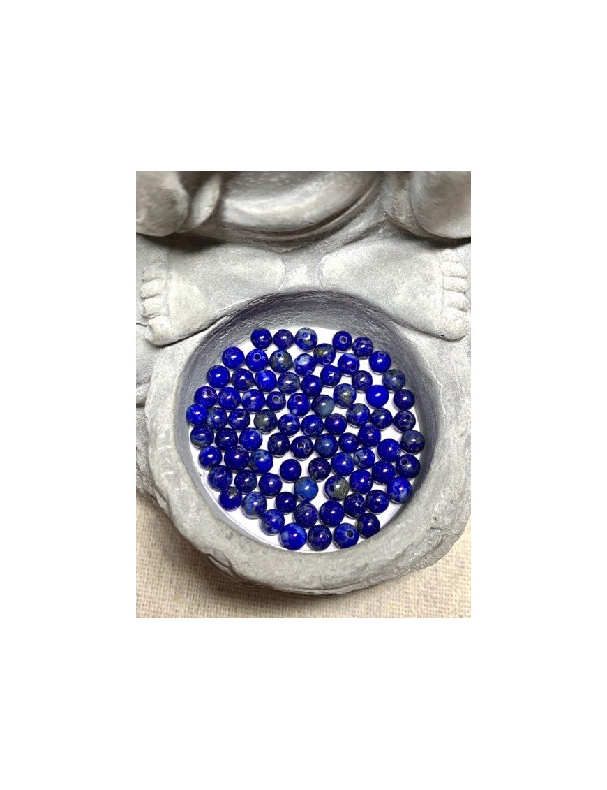 ?LAPIS-LAZULI Perles à l'unité 4mm ou en lot