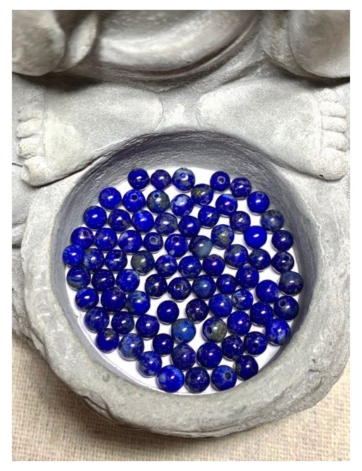 ?LAPIS-LAZULI Perles à l'unité 4mm ou en lot