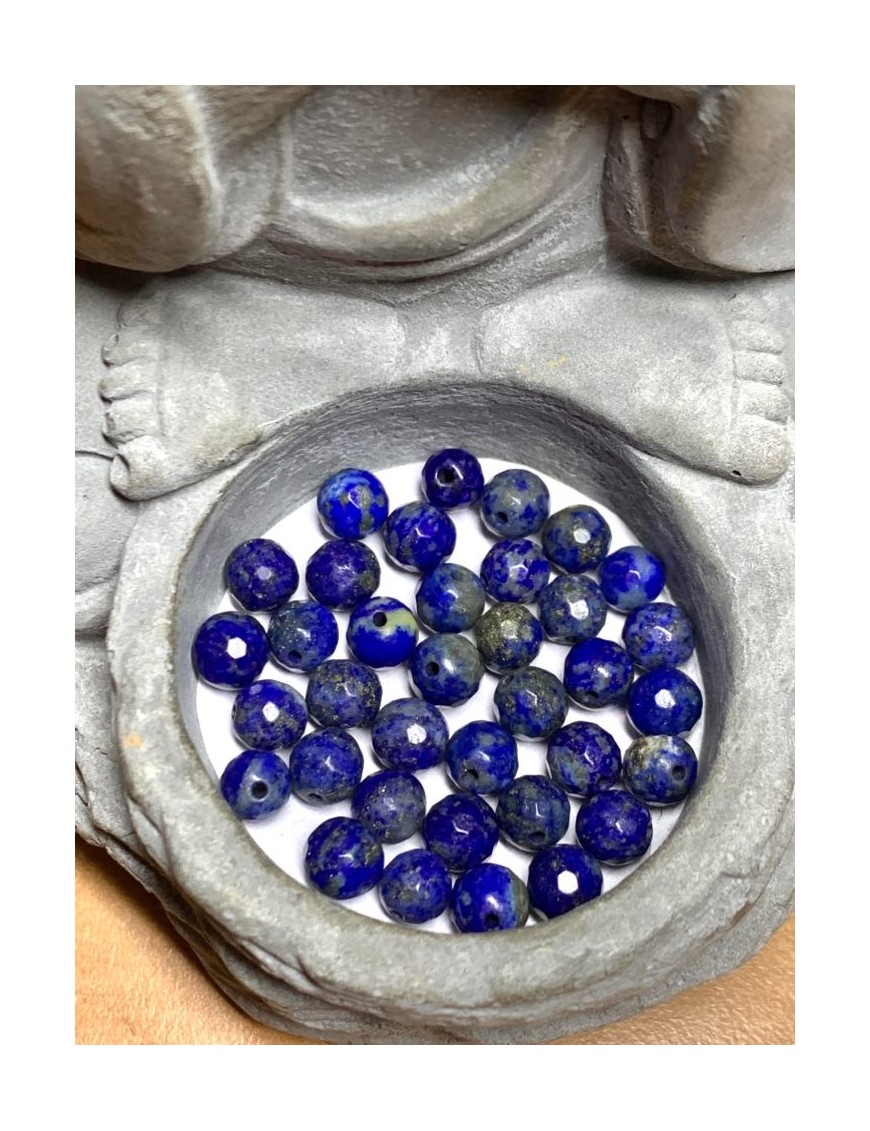 LAPIS-LAZULI Perles facettées 6mm à l'unité