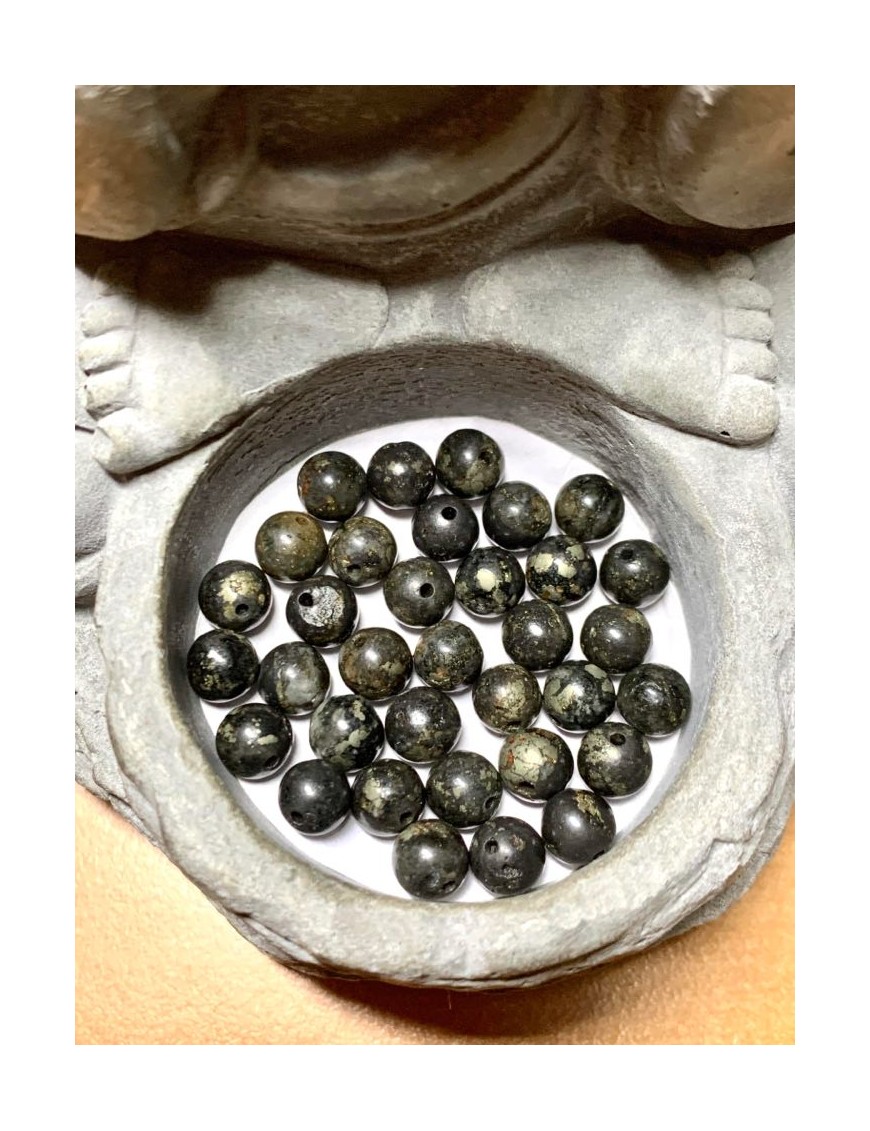 Magnetite avec pyrite perles 8mm à l'unité