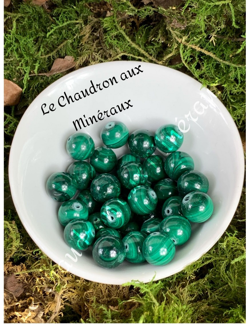 MALACHITE perles 10mm à l'unité