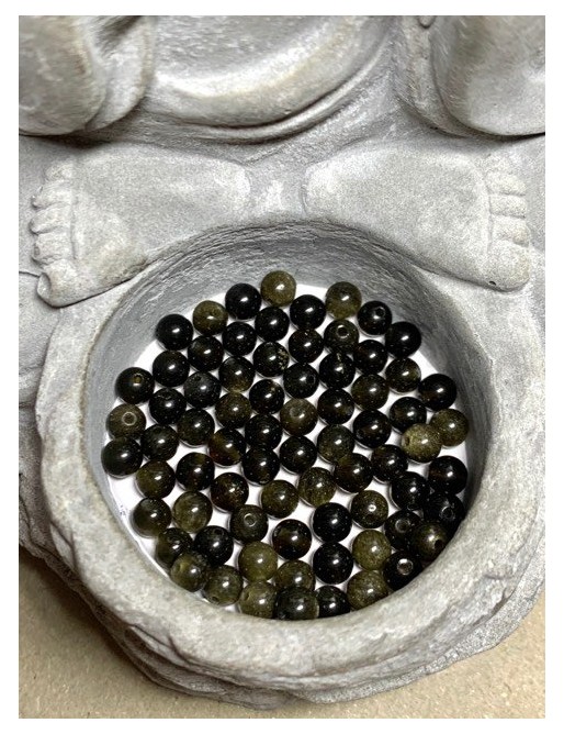 OBSIDIENNE DORÉE Perles 4mm à l'unité