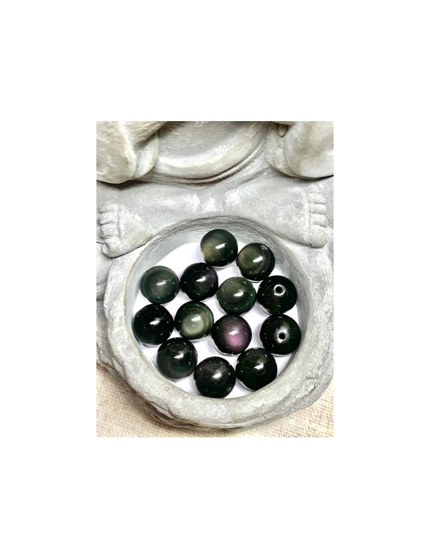 OBSIDIENNE ŒIL CÉLESTE Perles 10mm