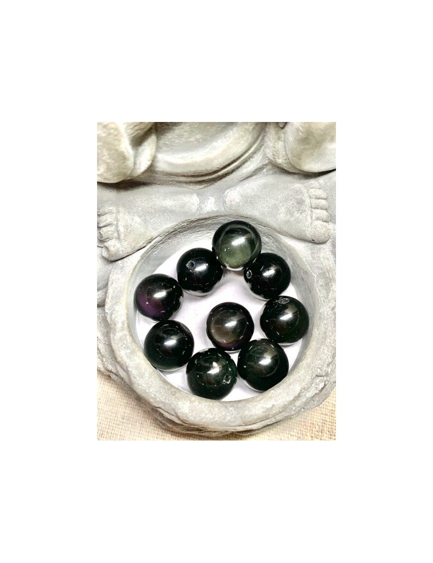 OBSIDIENNE ŒIL CÉLESTE Perles 12mm