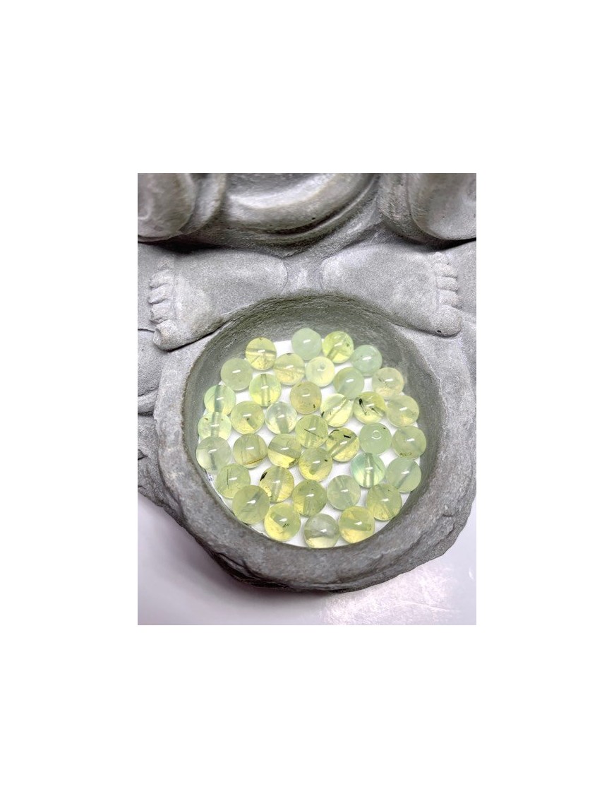 PREHNITE Perles à l'unité 6mm