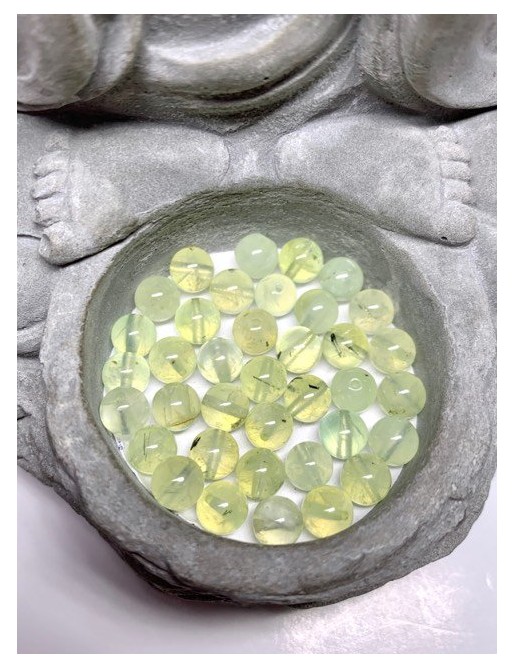 PREHNITE Perles à l'unité 6mm