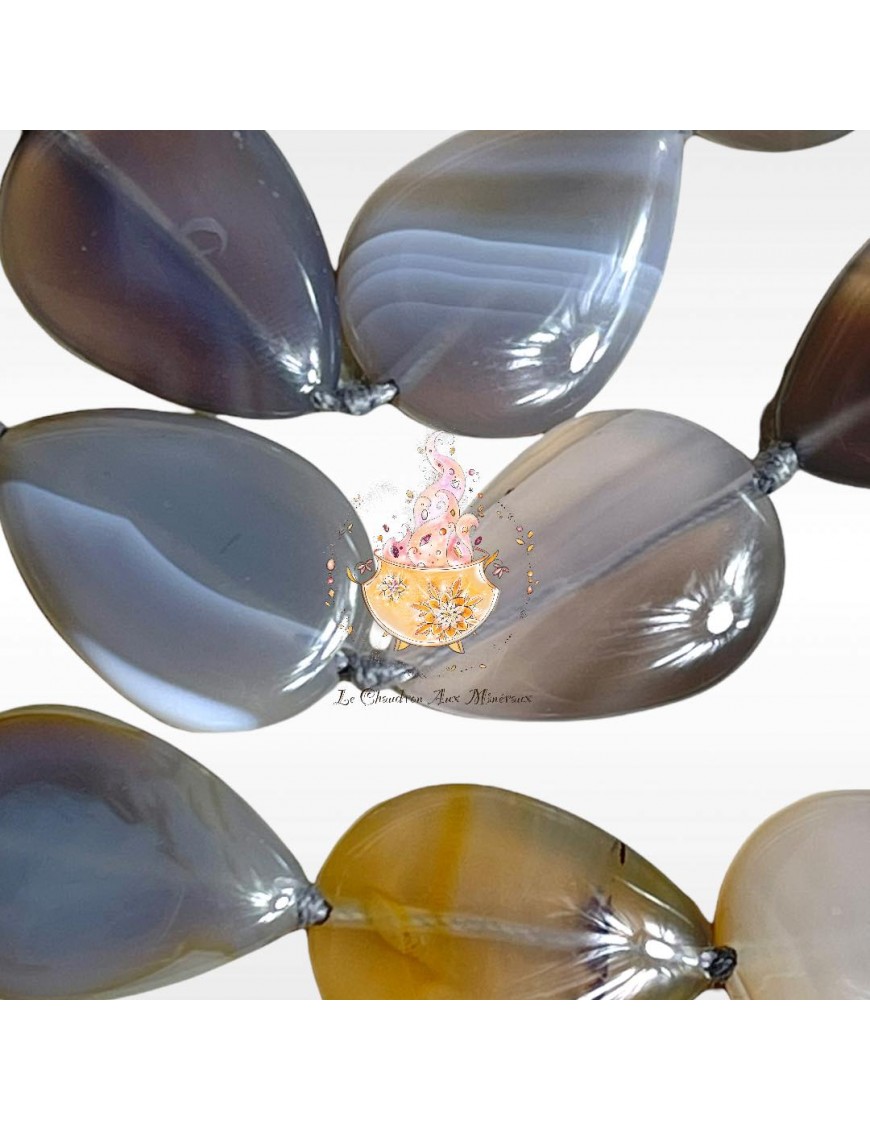 perles agate grise