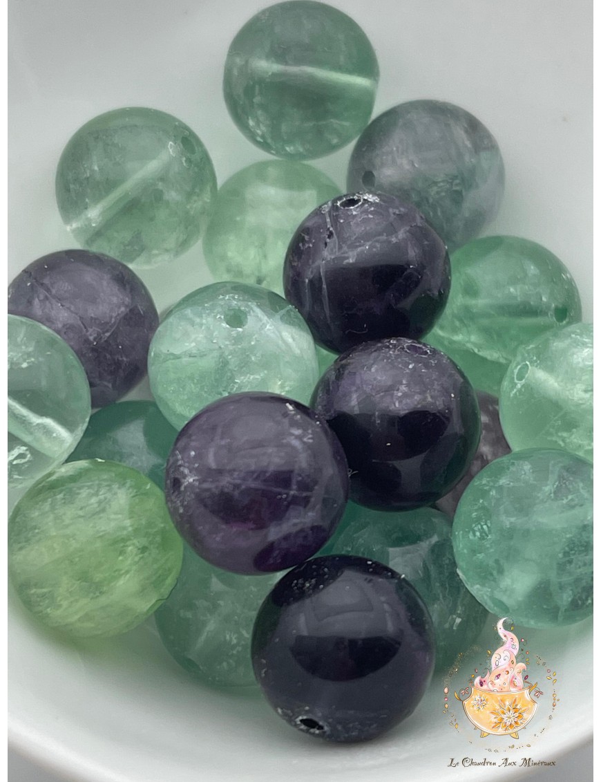 perles Fluorite 12mm unité