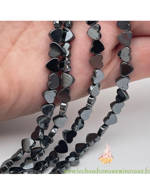 perles hematite 6mm coeur