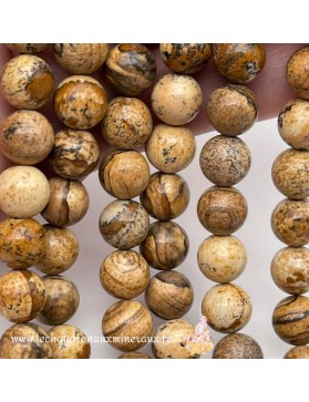 Perles 8mm de Jaspe Paysage - Créez des Bijoux Inspirés par la Nature