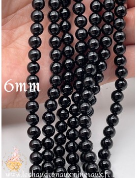 Onyx Noir 6mm unité (Agate...