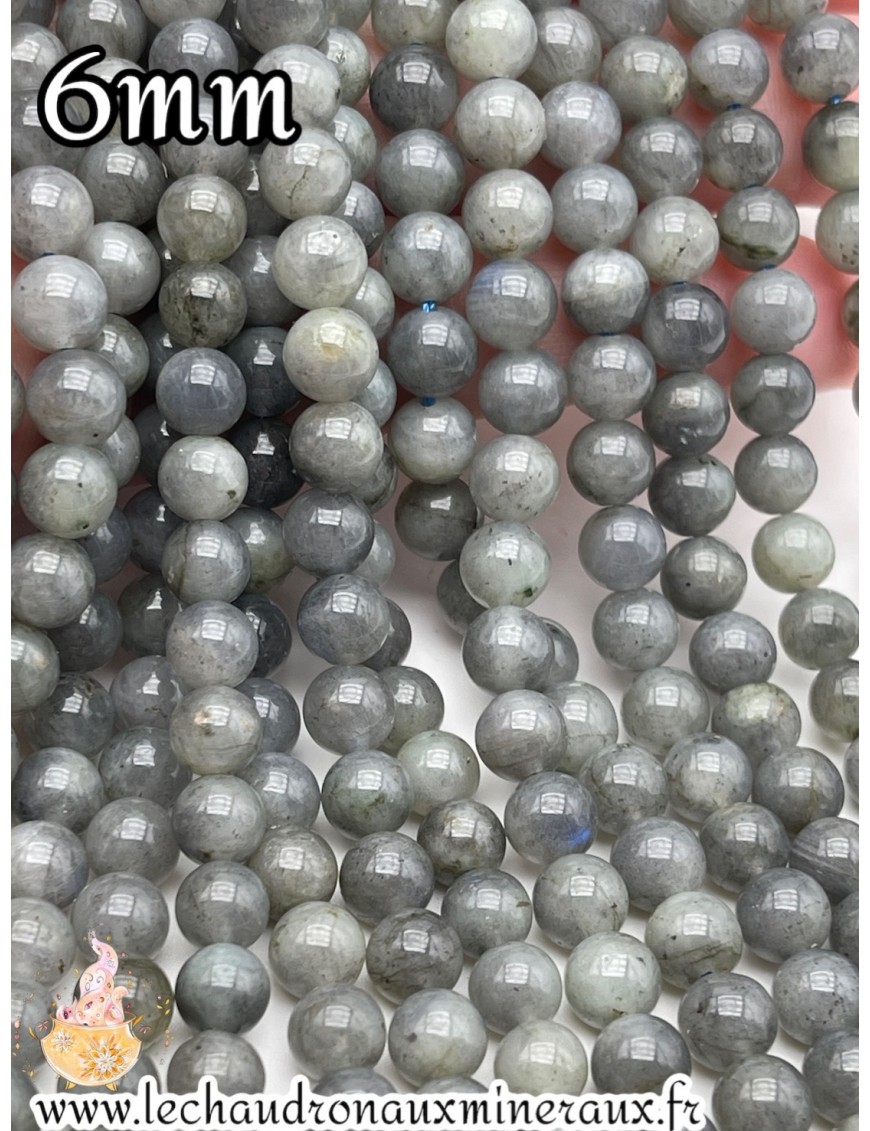 Perles 6mm de Labradorite - Créez des Bijoux Élégants aux Reflets Mystiques