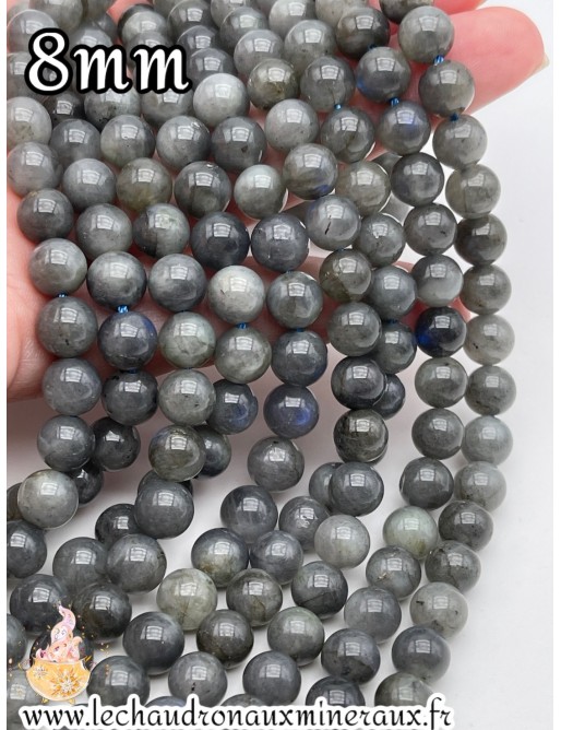 Perles 8mm de Labradorite - Créez des Bijoux Mystérieux et Élégants