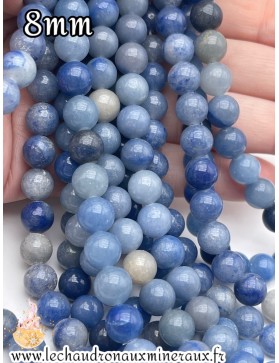 Perles 8mm d'Aventurine Bleue - Calme et Sérénité dans chaque Perle.
