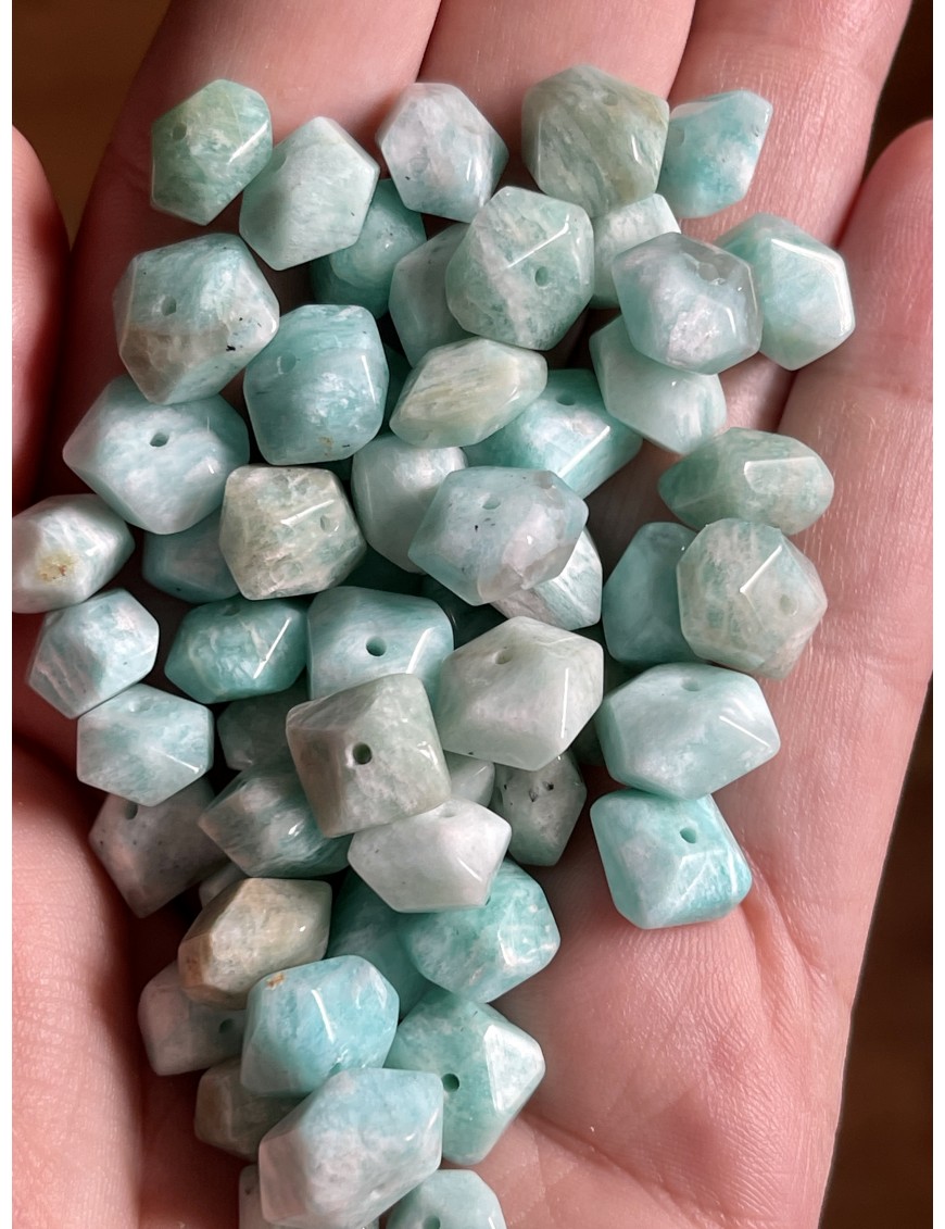 Perles Amazonite 10mm - Énergie apaisante et équilibre intérieur pour vos créations uniques