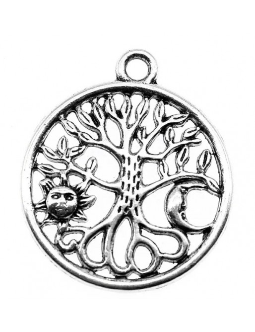 ARBRE DE VIE avec Soleil et Lune Charms