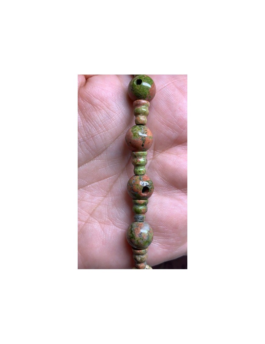 UNAKITE perles "Guru" 10mm à l'unité