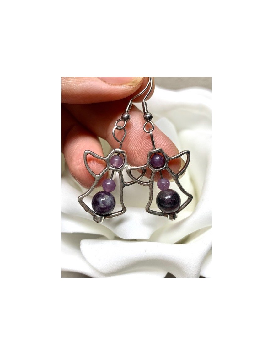 LÉPIDOLITE Boucles d'Oreilles n°1