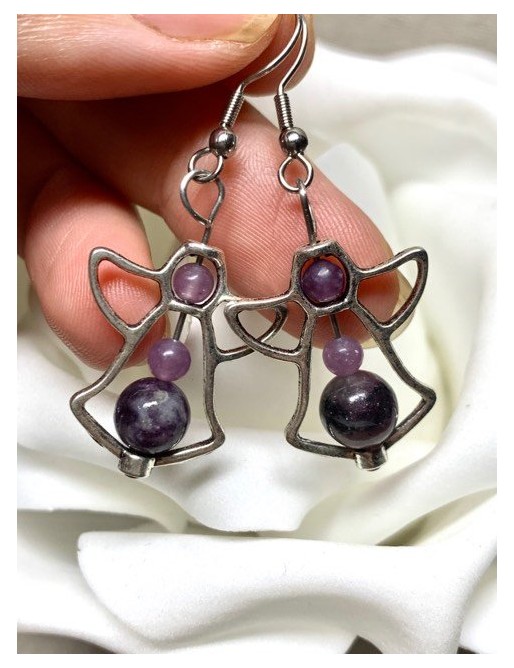 LÉPIDOLITE Boucles d'Oreilles n°1